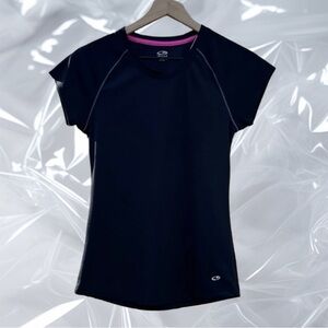 Champion Women’s Black Athletic Polyester T-Shirt Size S